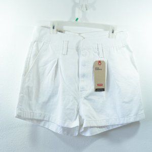 Levi’s Women’s Mom Shorts Size 32 White High Rise A-Line Relaxed